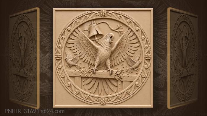 Screeching parrot scatters birds from the rail 3d STL model