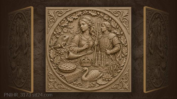 Princess frog prince fairytale kingdom 3d STL model