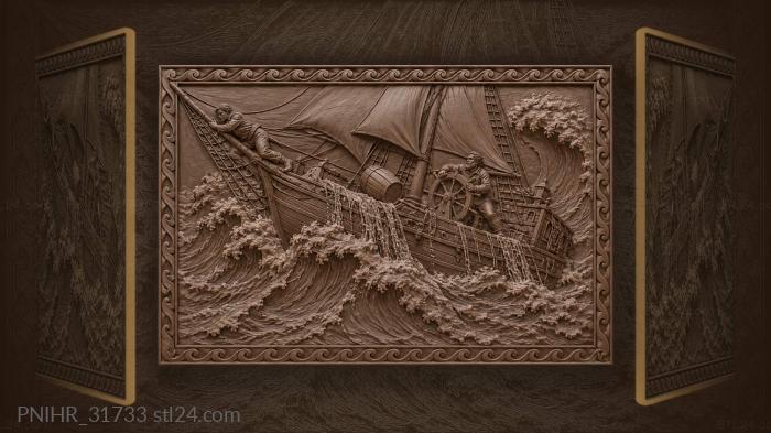Barrel loose on deck at the crest 3d STL model