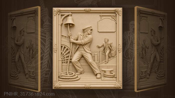 Last passenger rushing for the steamer 3d STL model