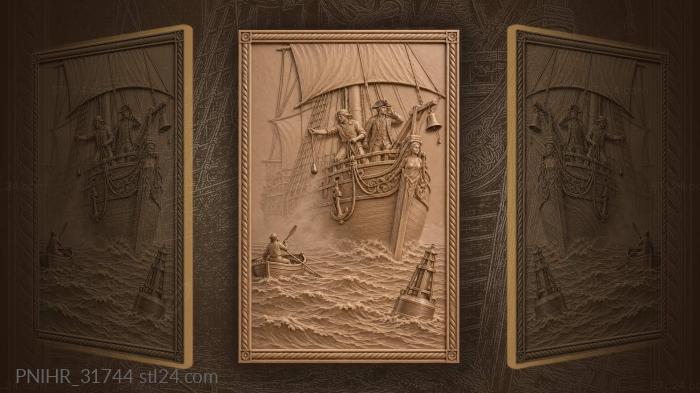 Bow emerging from a thick fog 3d STL model
