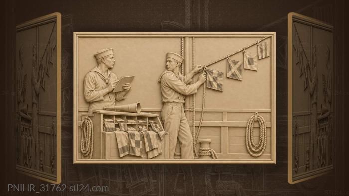 Semaphore signals flag communication dispatch 3d STL model