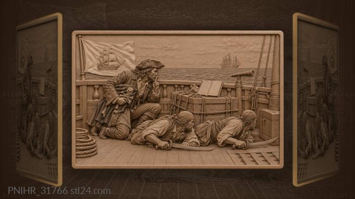Flying a merchant flag and hushing the crew 3d STL model