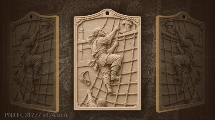 Sailor climbs toward the waiting boot 3d STL model
