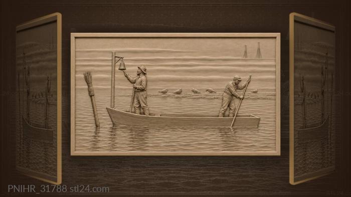 Fisherman’s bell in misty shallows 3d STL model