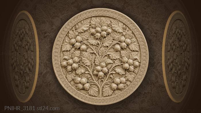 Hazelnut vine abundant autumn harvest 3d STL model