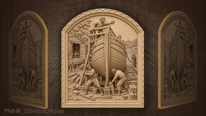 Shipyard building a new vessel 3d STL model