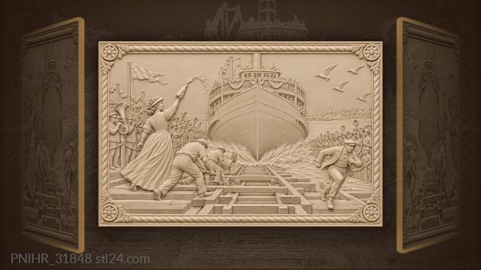 Steamer slides free as hammers fall 3d STL model