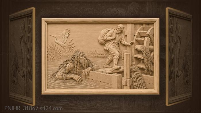 Water spirit and startled miller 3d STL model