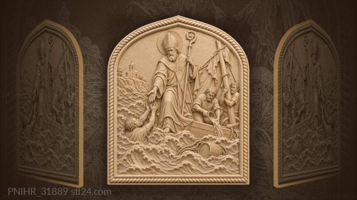 Oarsmen pray as nicholas stills the sea 3d STL model