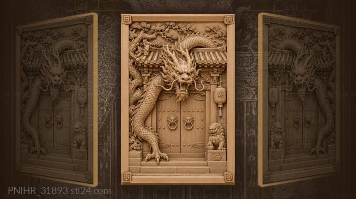Threshold dragon bars entry beneath the pines 3d STL model