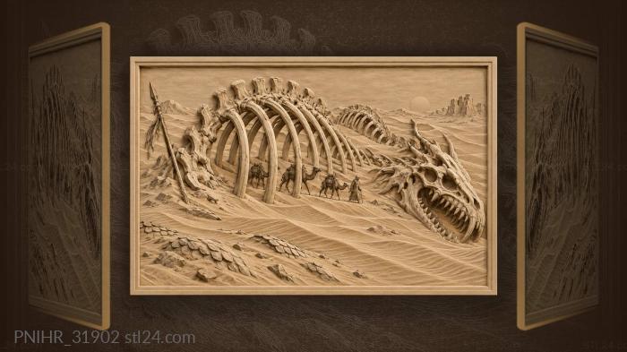 Caravan passes through dragon ribs 3d STL model