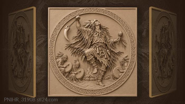 Drummers drive shaman wielding dragon fang 3d STL model