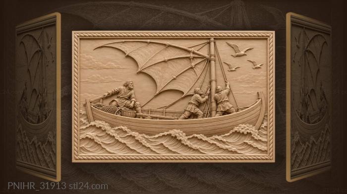 Dragon sail fishing boat adventure 3d STL model