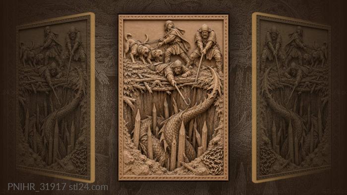 Ancient hunt hidden danger sprung 3d STL model