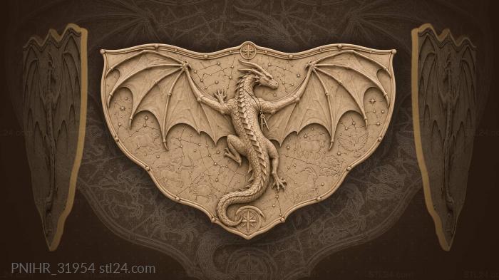 Dragon ascends among the stars 3d STL model