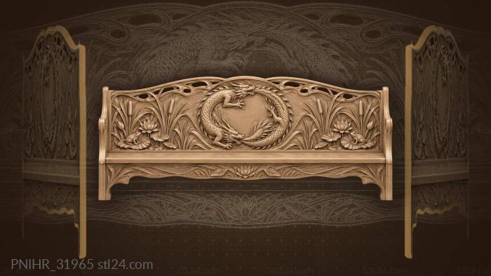 Two dragons biting each other tails 3d STL model