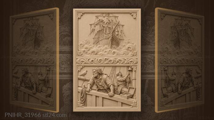 Flying dutchman foggy sea watch 3d STL model