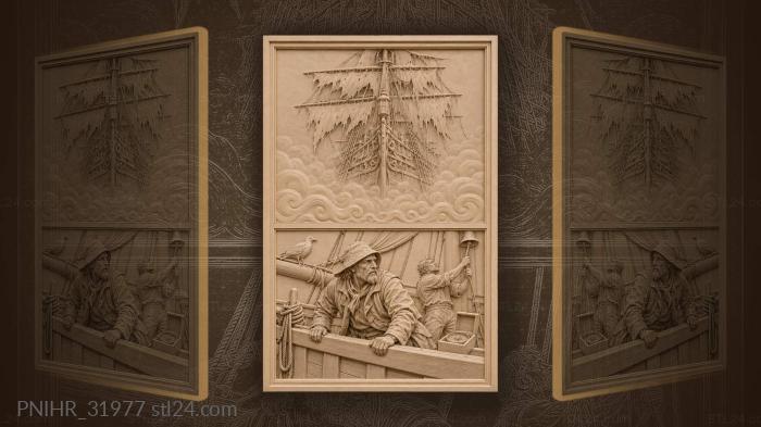 Flying dutchman foggy sea encounter 3d STL model