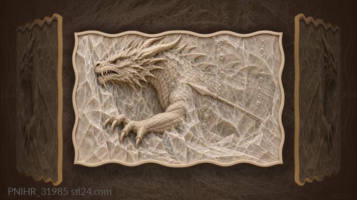 Dragon claws free from icy prison 3d STL model