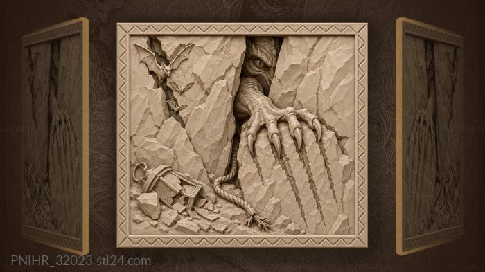 Cliffside grasp broken lantern bats 3d STL model