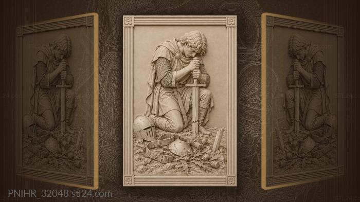 Broken sword fallen warrior’s grief 3d STL model