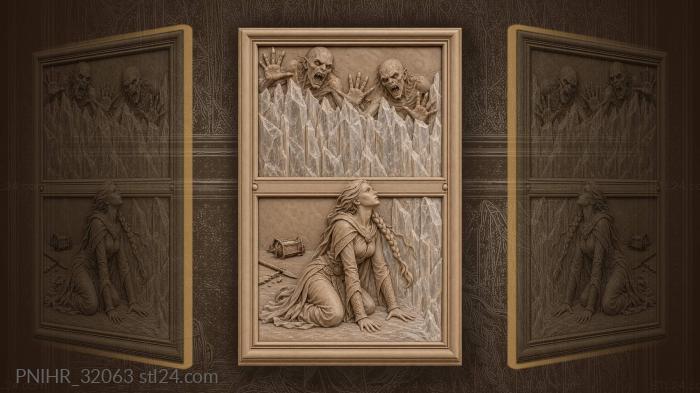 Ice magic and ghoul attack 3d STL model