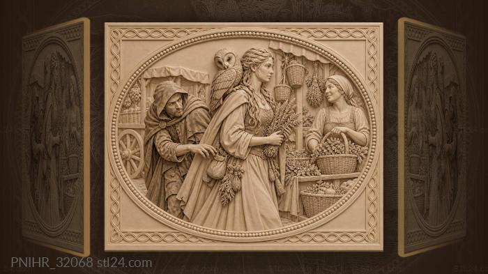 Unwary witch shops as owl guards 3d STL model