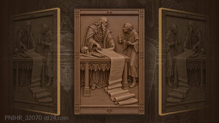 Necromancer’s scroll and anxious assistant 3d STL model