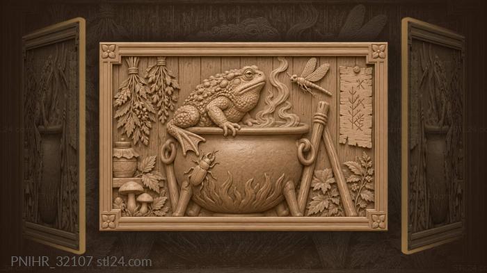 Toad reaches for a dragonfly 3d STL model