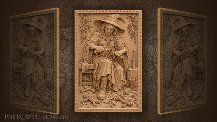 Witch snaps a straw doll 3d STL model