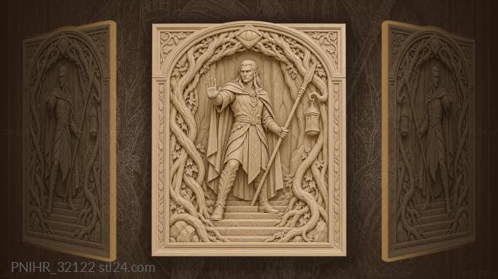 Elven guardian root archway lantern 3d STL model