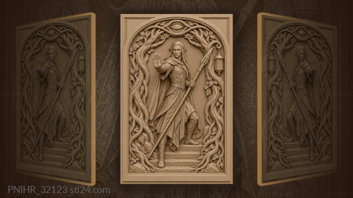 Elven guard at root archway 3d STL model