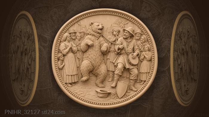 Bear mummers village dance performance 3d STL model
