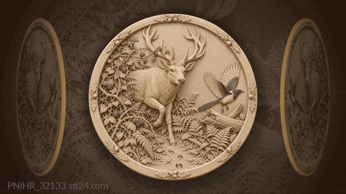 Stepping out of thicket onto path 3d STL model