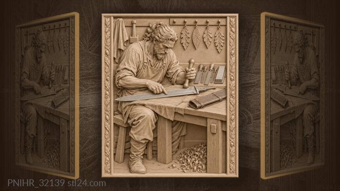 Smith’s blade sharpening workshop detail 3d STL model