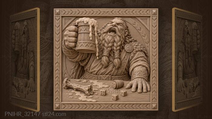Dwarf’s hearty drink and gamble 3d STL model