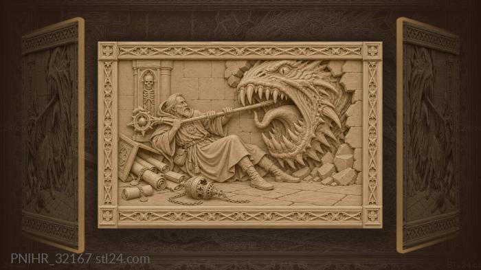 Necromancer holds back hungry jaws 3d STL model