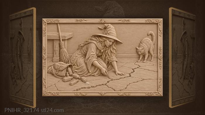 Cautious sorceress bars trouble from the crack 3d STL model