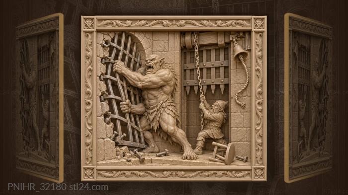 Beast defeats the posted warning 3d STL model