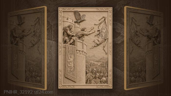 Fallen banner desperate rescue tower struggle 3d STL model