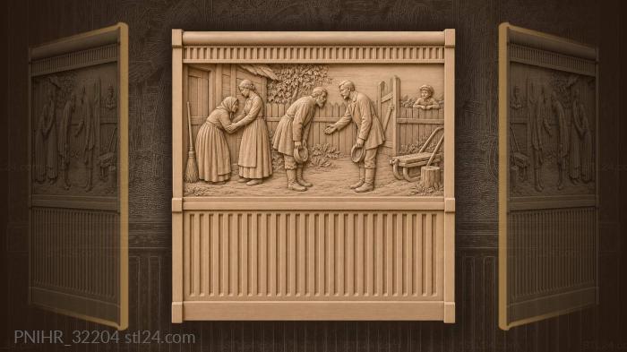 Village greeting warm rural scene 3d STL model