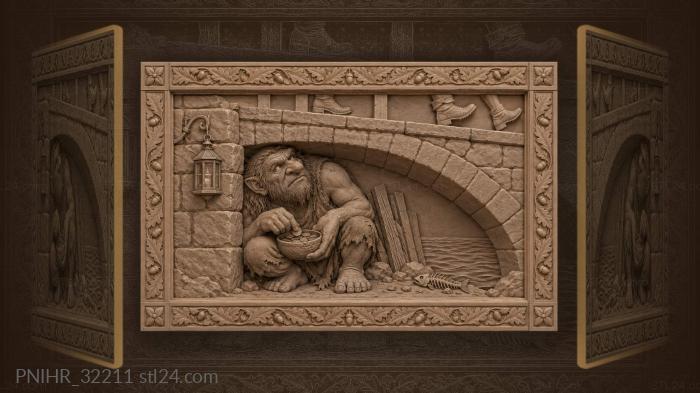 Troll bridge toll and wisdom 3d STL model