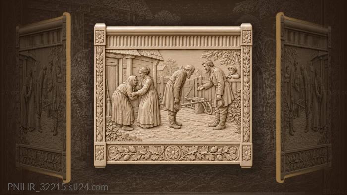 Village greeting humble respect kindness 3d STL model