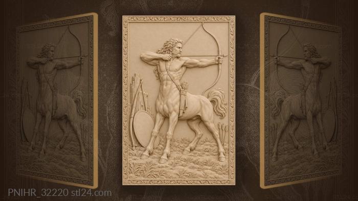 Centaur archer with cyrillic shield 3d STL model