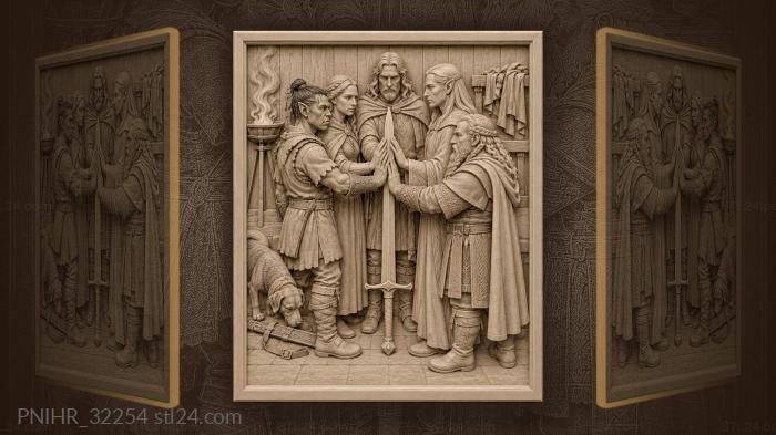 Swordsmen circle blade tense standoff 3d STL model