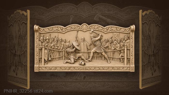 Duel of champions ancient justice scene 3d STL model