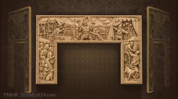 Market bustle spreads beneath awnings 3d STL model