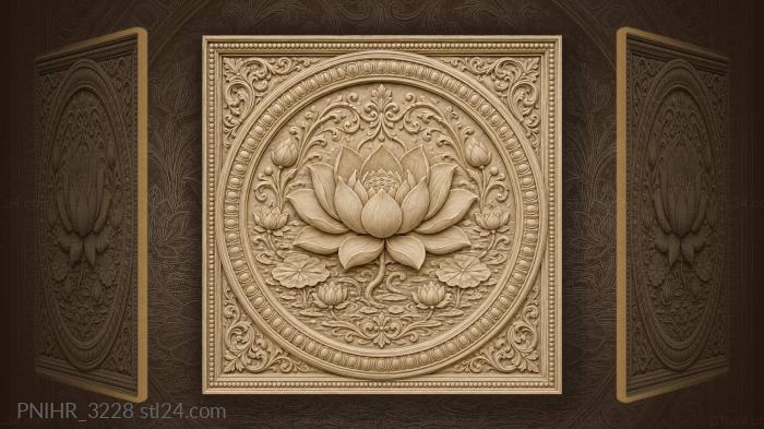 Lotus bloom water garden beauty 3d STL model