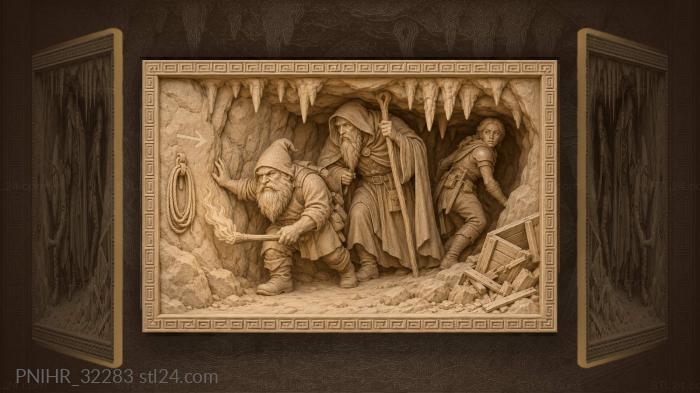 Gnome guide cave travelers torchlight 3d STL model